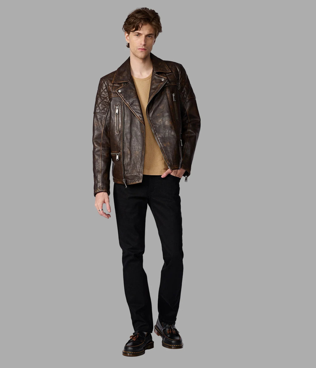 Tyler Painted Leather Moto Jacket