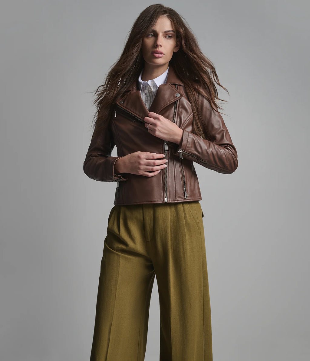 Madeline Asymmetrical Leather Jacket